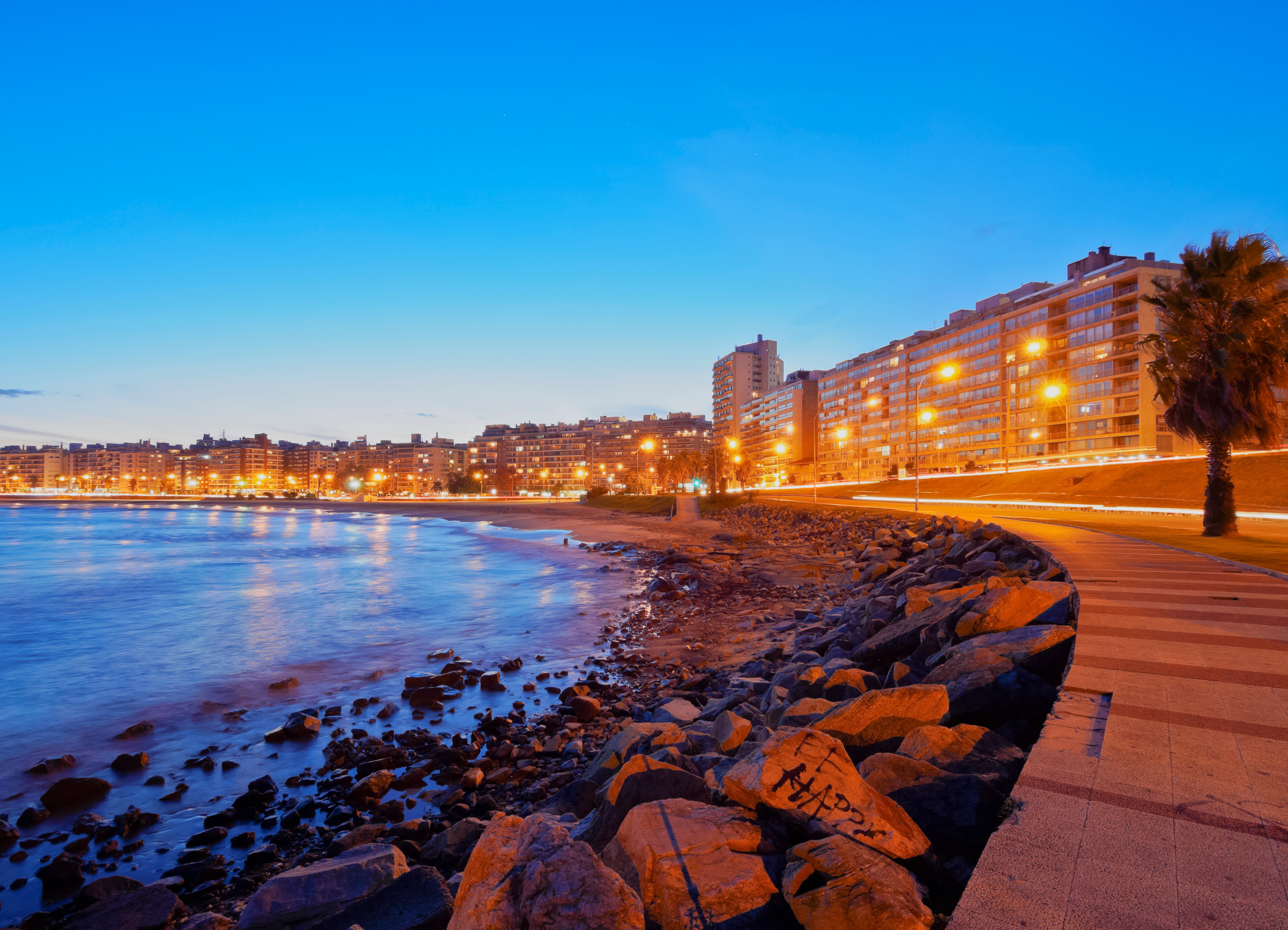 Montevideo rambla and beach.
